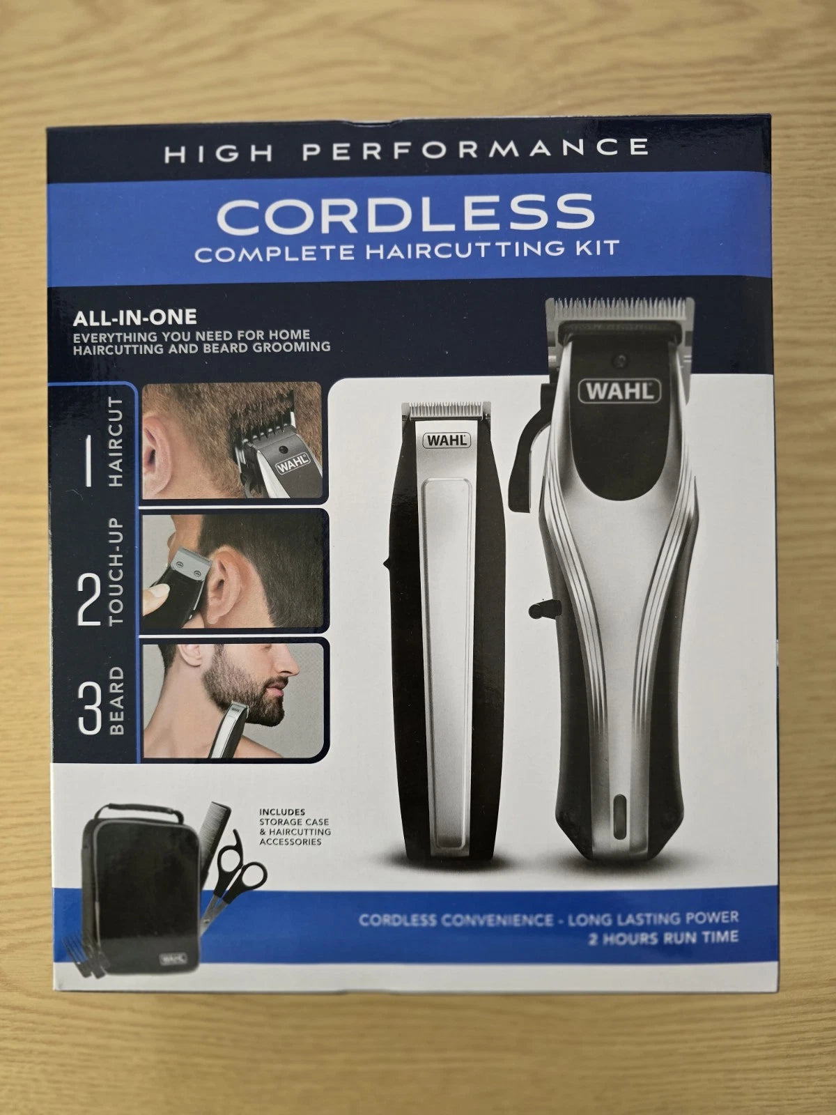 Wahl Deluxe Cordless Hair Clipper Trimmer Kit - Complete Grooming Set-Brand New