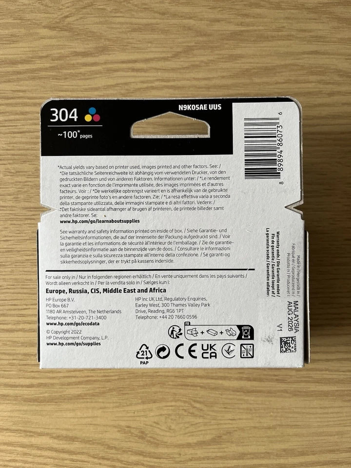 HP 304 (N9K05AE) Ink Cartridge New 2026
