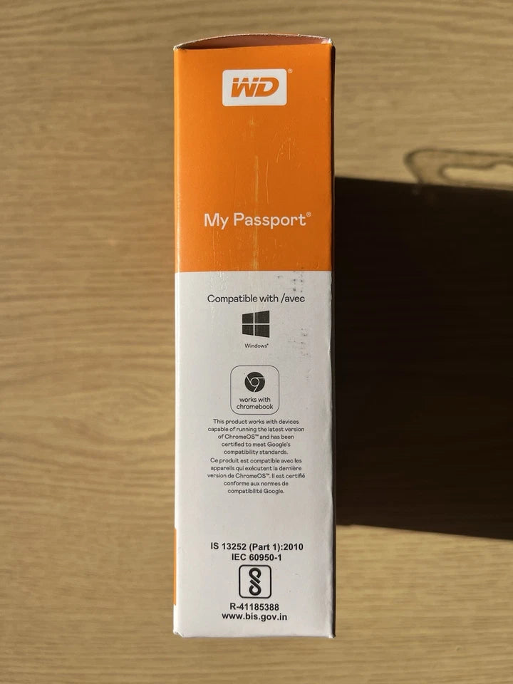 WD 6TB My Passport WDBR9S0060BBK-WESN external hard drive -Brand New Sealed