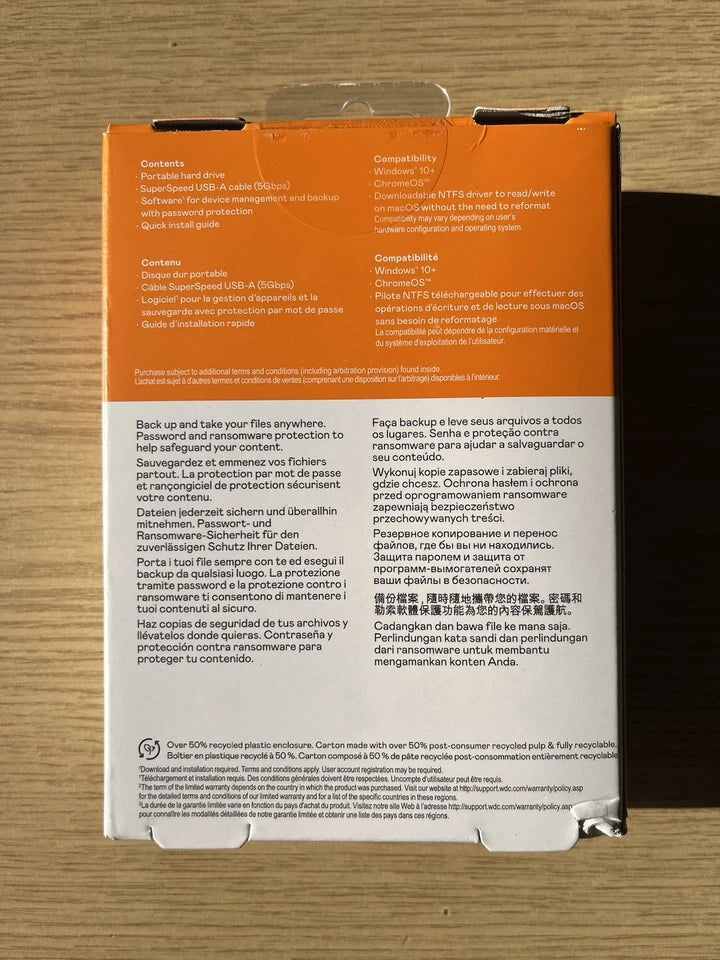 WD 6TB My Passport WDBR9S0060BBK-WESN external hard drive -Brand New Sealed