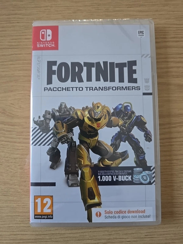 Fortnite Pacchetto Transformers Pack Nintendo Switch Brand New Sealed