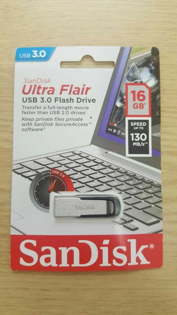 SanDisk Ultra Flair USB 3.0 Flash Drive/16GB.