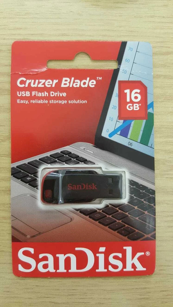 NEW SanDisk 16GB Cruzer Blade USB 2.0