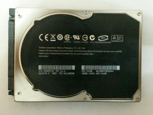 TOSHIBA 160GB TSD-MK3253GSX(B) SATA Laptop HDD2H18 P TM01