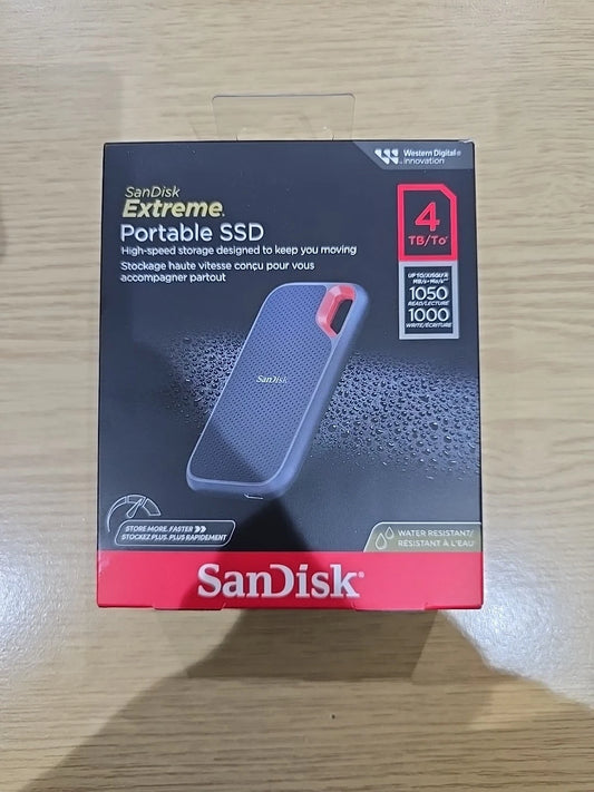 Brand New SanDisk Extreme V2 4TB USB-C Portable External SSD (SDSSDE61-4T00-G30)