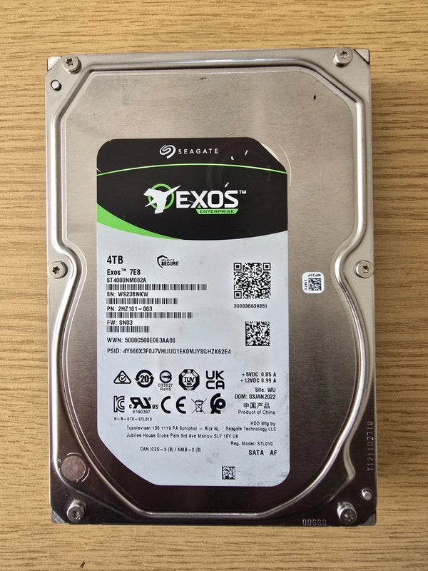 Seagate Exos 7E8 4TB 3.5" SATA HDD for Desktop / NAS -Low Used-Good Health