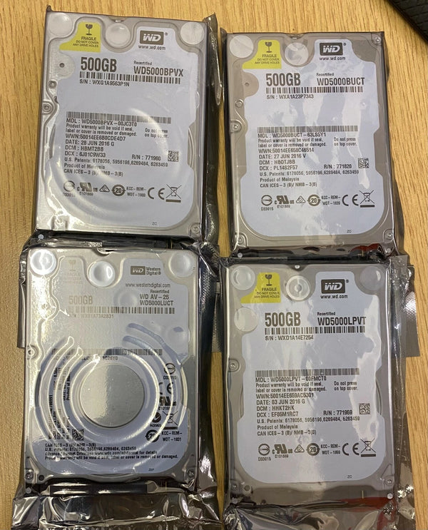 New WD Black 500GB 2.5" Western Digital Hard Drive HDD for Laptop.