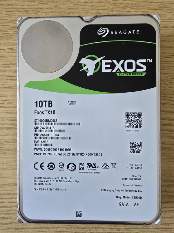 Brand New Seagate Exos X10 ST10000NM0086 7200RPM 10TB SATA 3.5"