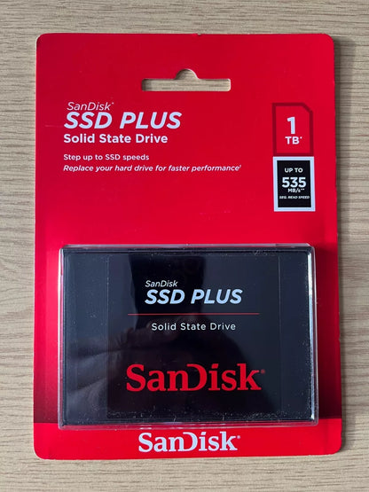 SanDisk 1TB PLUS Internal SSD up to 535 MB/s SATA 2.5" SATA Brand New Sealed